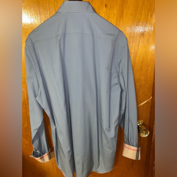 Burberry Men’s Casual Button Down in Aviator Grey with Check Cuff Size:L - Picture 7 of 8